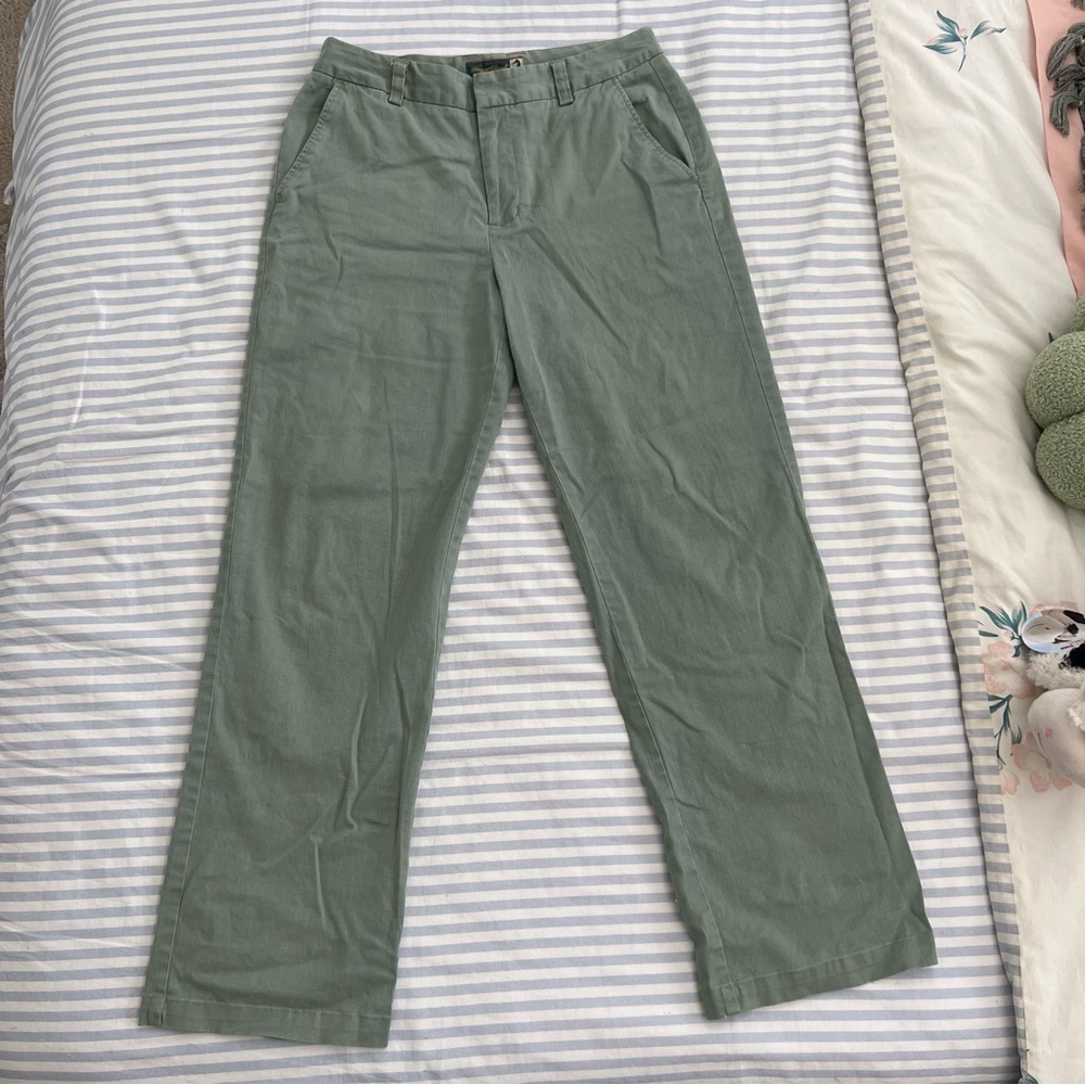 VINTAGE SUGAR REEF SAGE GREEN STRAIGHT LEG PANTS!